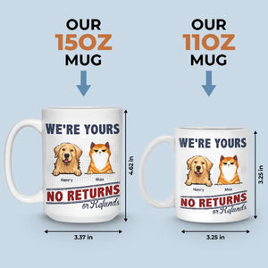 Nous sommes à toi pour toujours - Mug personnalisé pour chien et chat - Cadeau pour les propriétaires d'animaux et les amoureux des animaux