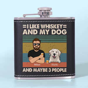 Un chien est un lien entre inconnus - Flasque personnalisée pour chien - Fête des pères, cadeau pour les propriétaires d'animaux et les amoureux des animaux