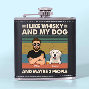 Un chien est un lien entre inconnus - Flasque personnalisée pour chien - Fête des pères, cadeau pour les propriétaires d'animaux et les amoureux des animaux