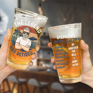 Chaque jour est un week-end - Verre à bière personnalisé - Appréciation, cadeau de retraite pour collègues, amis de travail, collègues