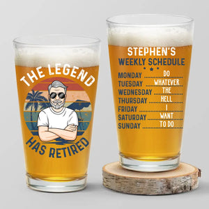 Chaque jour est un week-end - Verre à bière personnalisé - Appréciation, cadeau de retraite pour collègues, amis de travail, collègues