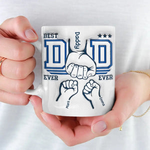 Notre lien est éternel - Mug personnalisé avec effet gonflé en 3D - Cadeau pour la fête des pères, papa, grand-père