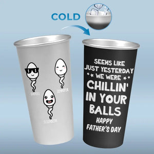 Les enfants voient la magie parce qu'ils la recherchent - Tasse personnalisée en aluminium à couleur changeante - Fête des pères, cadeau pour papa
