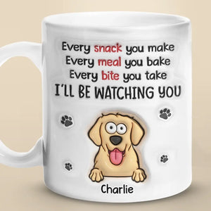 Un chien vous apprendra l'amour inconditionnel - Mug personnalisé avec effet gonflable 3D - Cadeau pour les propriétaires et les amoureux des animaux