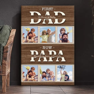 Photo personnalisée « Je sais que tu m'aimes inconditionnellement » - Toile verticale personnalisée pour la famille - Cadeau pour la fête des pères