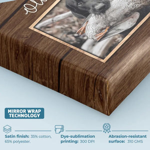 Photo personnalisée « N'oublie jamais que je t'aime » - Toile horizontale personnalisée pour la famille - Cadeau pour la fête des pères
