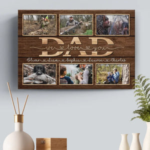 Photo personnalisée « N'oublie jamais que je t'aime » - Toile horizontale personnalisée pour la famille - Cadeau pour la fête des pères