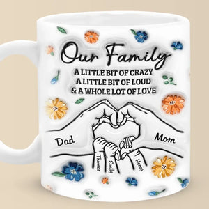 Toujours, pour toujours et quoi qu'il arrive - Mug personnalisé avec effet gonflé en 3D - Cadeau pour les membres de la famille