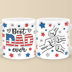 La famille signifie que personne n'est laissé pour compte - Mug personnalisé avec effet gonflé 3D - Cadeau pour la fête des pères