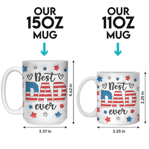 La famille signifie que personne n'est laissé pour compte - Mug personnalisé avec effet gonflé 3D - Cadeau pour la fête des pères