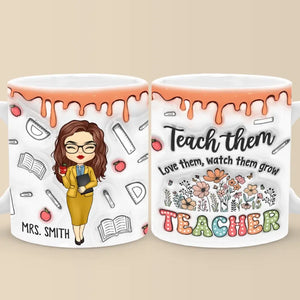 L'enseignement est mon super pouvoir - Mug personnalisé avec effet gonflable 3D - Cadeau pour enseignant