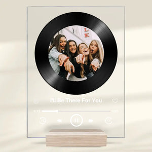 Photo personnalisée « Je serai là pour toi » - Plaque acrylique rectangulaire personnalisée « Bestie » - Cadeau pour les meilleurs amis, les meilleures amies et les sœurs