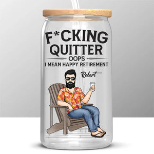 Chaque jour est un week-end - Tasse en verre personnalisée, tasse à café glacé - Appréciation, cadeau de retraite pour collègues, amis de travail, collègues