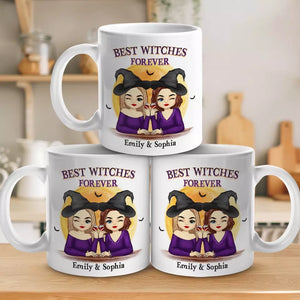 Meilleures sorcières pour toujours - Mug personnalisé pour meilleure amie - Cadeau d'Halloween pour meilleures amies, meilleures amies, sœurs