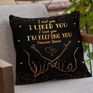 Ensemble, célébrons notre lien indéfectible ! Coussin personnalisé pour couple - Cadeau pour mari et femme, anniversaire