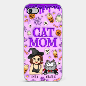 Les chats savent nous faire sourire – Coque de téléphone transparente personnalisée avec effet gonflable 3D – Cadeau d'Halloween pour les propriétaires et les amoureux des animaux