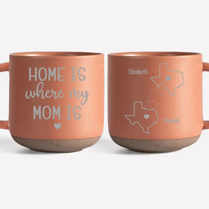 La maison est là où se trouve ma mère - Tasse en céramique personnalisée pour la famille - Cadeau pour maman et grand-mère