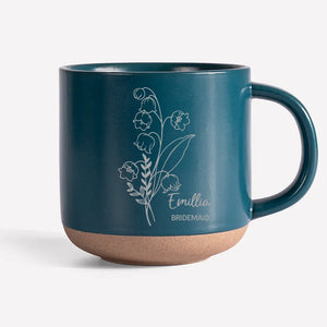 Saupoudrer un peu de magie florale à chaque gorgée - Mug en poterie personnalisé Bestie - Cadeau pour meilleures amies, meilleures amies, sœurs