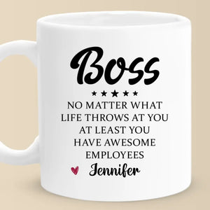 Un bon patron crée de bonnes équipes - Tasse personnalisée pour collègue - Cadeau de Noël pour collègues, amis de travail, collègues
