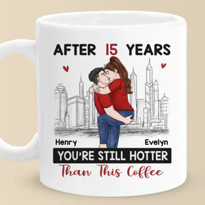 Chaque baiser est une promesse que le temps ne peut rompre - Tasse personnalisée pour couple - Cadeau de Noël pour mari et femme, anniversaire