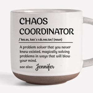 Tasse en céramique personnalisée « Master Of Chaos » pour collègue – Cadeau pour collègues, collègues de travail, etc.