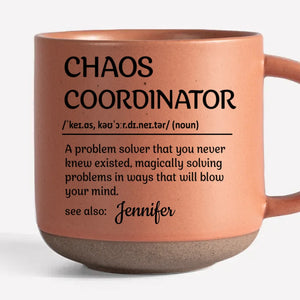 Tasse en céramique personnalisée « Master Of Chaos » pour collègue – Cadeau pour collègues, collègues de travail, etc.