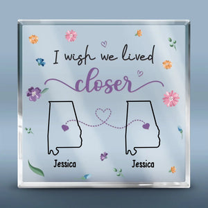 Plaque acrylique carrée personnalisée « Cheers To Friendship » - Cadeau pour meilleures amies, meilleures amies et sœurs