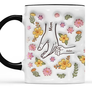 The Heart Of The Family, The glue That Holds Us Together - Family Personalized Custom 3D Inflated Effect Printed Mug - Gift For Mom, Grandma