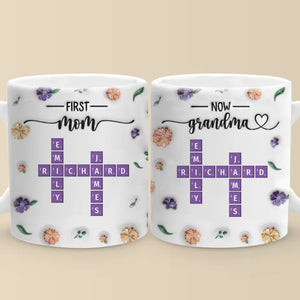 À travers les générations, l'amour est le fil qui nous unit - Mug personnalisé 3D à effet gonflé - Cadeau pour maman, grand-mère