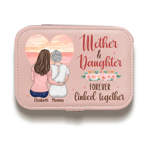 Mère et filles unies pour toujours - Coffret à bijoux personnalisé pour la famille - Cadeau pour maman et fille