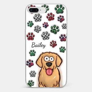La vie serait dure sans toi - Coque de téléphone transparente personnalisée avec effet gonflé en 3D pour chien et chat - Cadeau pour propriétaires d'animaux et amoureux des animaux
