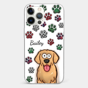La vie serait dure sans toi - Coque de téléphone transparente personnalisée avec effet gonflé en 3D pour chien et chat - Cadeau pour propriétaires d'animaux et amoureux des animaux