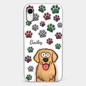 La vie serait dure sans toi - Coque de téléphone transparente personnalisée avec effet gonflé en 3D pour chien et chat - Cadeau pour propriétaires d'animaux et amoureux des animaux