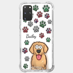 La vie serait dure sans toi - Coque de téléphone transparente personnalisée avec effet gonflé en 3D pour chien et chat - Cadeau pour propriétaires d'animaux et amoureux des animaux