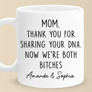 Merci d'avoir partagé votre ADN - Mug personnalisé familial - Cadeau pour maman, grand-mère