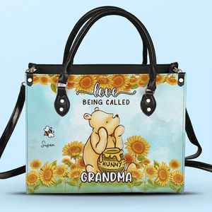 J'adore être appelée grand-mère - Sac à main en cuir personnalisé pour la famille - Cadeau pour maman et grand-mère