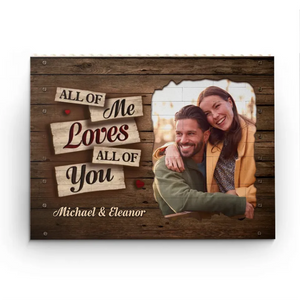 Photo personnalisée « Deux cœurs, une âme » - Blocs de construction rectangulaires horizontaux personnalisés pour couple - Cadeau pour mari et femme, anniversaire