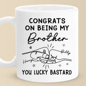 Félicitations pour être devenu mon frère ! Mug personnalisé pour la famille ! Cadeau pour les membres de la famille