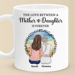 L'amour entre une mère et ses filles est éternel - Mug personnalisé pour la famille - Cadeau pour maman et fille