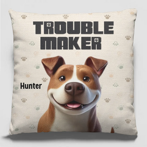 Nous régnons sur la maison - Coussin personnalisé pour chien - Cadeau pour les propriétaires d'animaux et les amoureux des animaux