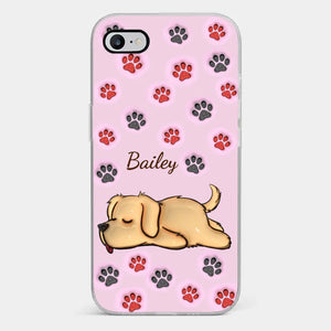 Pawsitively Loved - Coque de téléphone transparente personnalisée avec effet gonflable 3D pour chien et chat - Cadeau pour propriétaires et amoureux des animaux