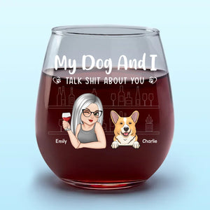 Mes animaux et mon vin font tout pour le mieux ! Verre à vin personnalisé pour chien et chat ! Cadeau pour les propriétaires et les amoureux des animaux.
