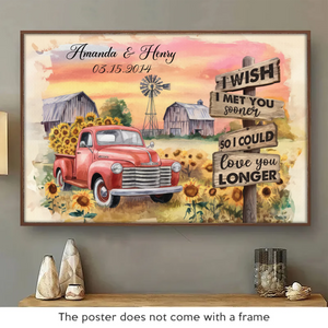 Passer plus de temps avec toi serait un cadeau - Affiche horizontale personnalisée pour couple - Cadeau pour mari et femme, anniversaire