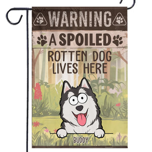 Chiens pourris, morsures plus graves – Drapeau personnalisé pour chien – Cadeau pour propriétaires et amoureux des animaux