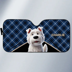 Doublez la difficulté, doublez le plaisir - Pare-soleil personnalisé pour pare-brise de voiture, protection de fenêtre de voiture, cadeau pour propriétaires et amoureux des animaux