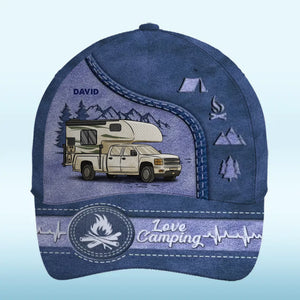La maison est là où vous l'installez - Casquette de camping personnalisée, casquette classique à imprimé intégral - Cadeau pour les amateurs de camping