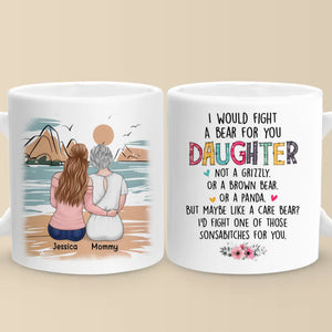 L'amour d'une mère, le rire d'une fille - Mug personnalisé pour la famille - Cadeau pour maman et fille