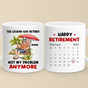 Le travail se termine, la vie commence - Tasse personnalisée pour collègue - Cadeau d'appréciation et de départ à la retraite pour collègues, amis de travail, collègues