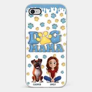 Coque de téléphone transparente personnalisée « Fur Mom Vibes Only » pour chien – Cadeau pour propriétaires et amoureux des animaux