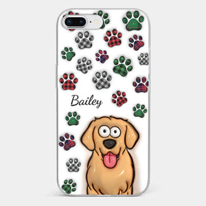 La vie serait dure sans toi - Coque de téléphone transparente personnalisée avec effet gonflé en 3D pour chien et chat - Cadeau pour propriétaires d'animaux et amoureux des animaux